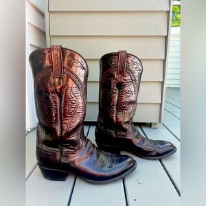 Lucchese Cowboy Boots Men’s Cordovan 9.5 excellent condition